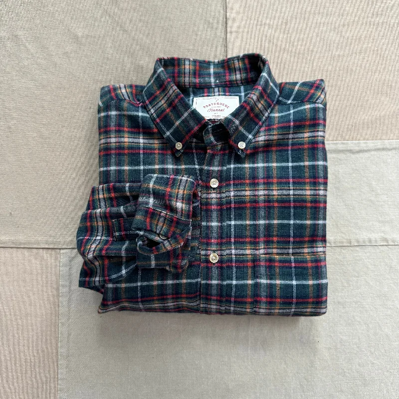 Forest Train Flannel Shirt Earthy Men's Hemp