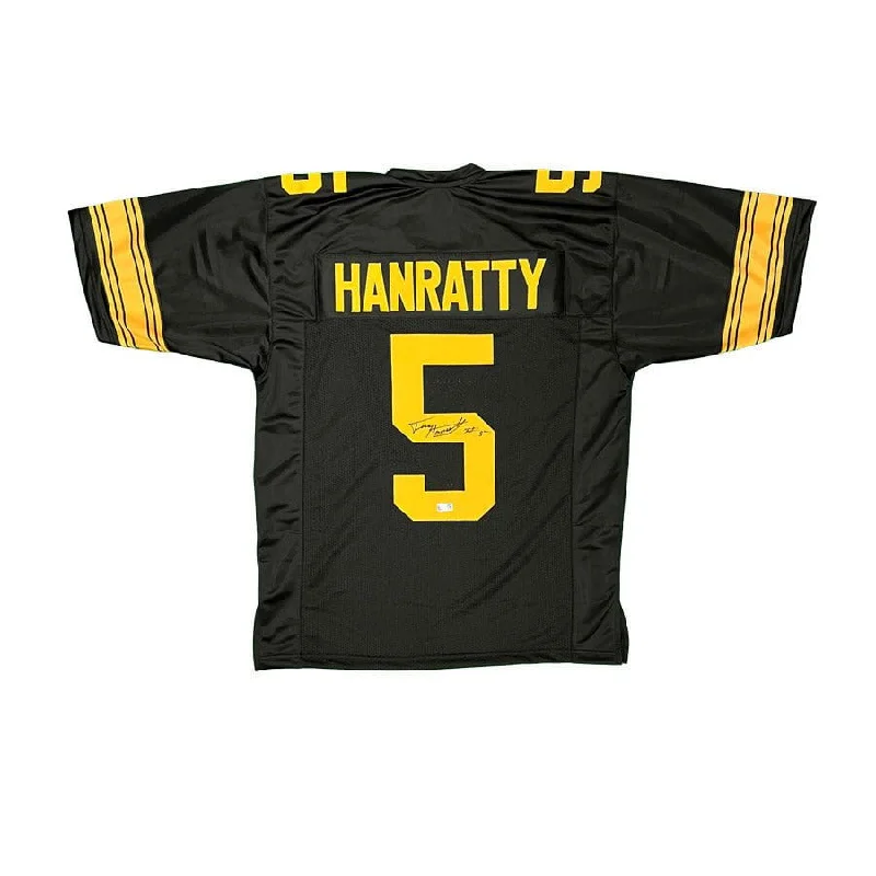 Terry Hanratty Signed Custom Alternate Football Jersey Stylish Men's Tropical 