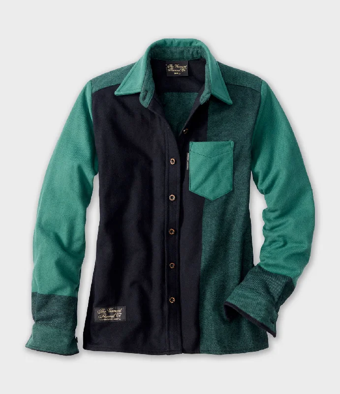 Women's Classic Flannel Shacket - Evergreen Relaxed Men's Beach