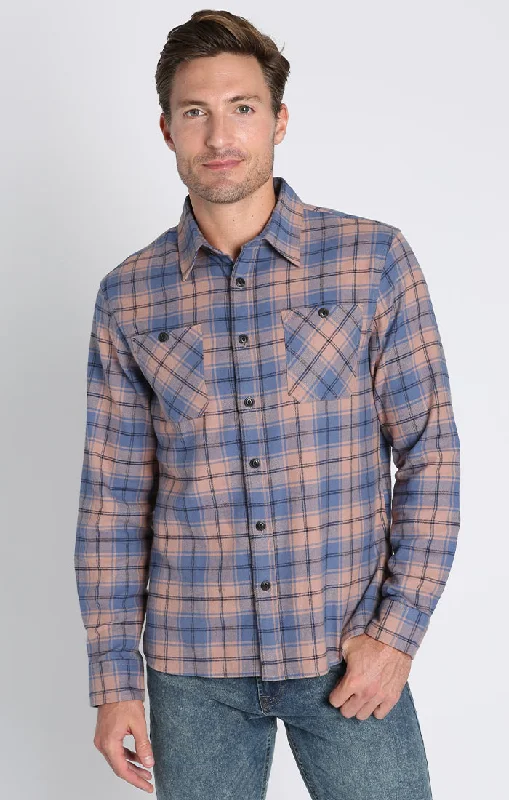 BLUE STRETCH PLAID