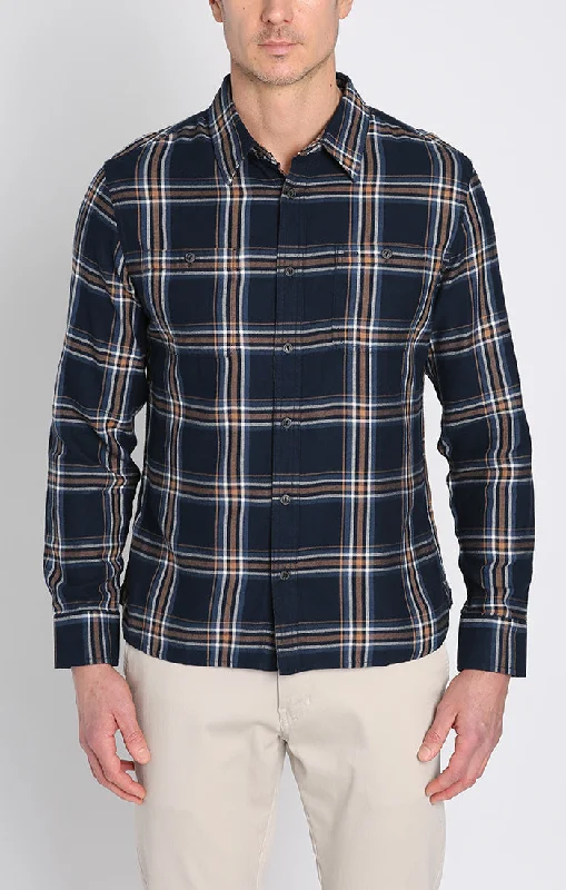 NAVY RYE PLAID