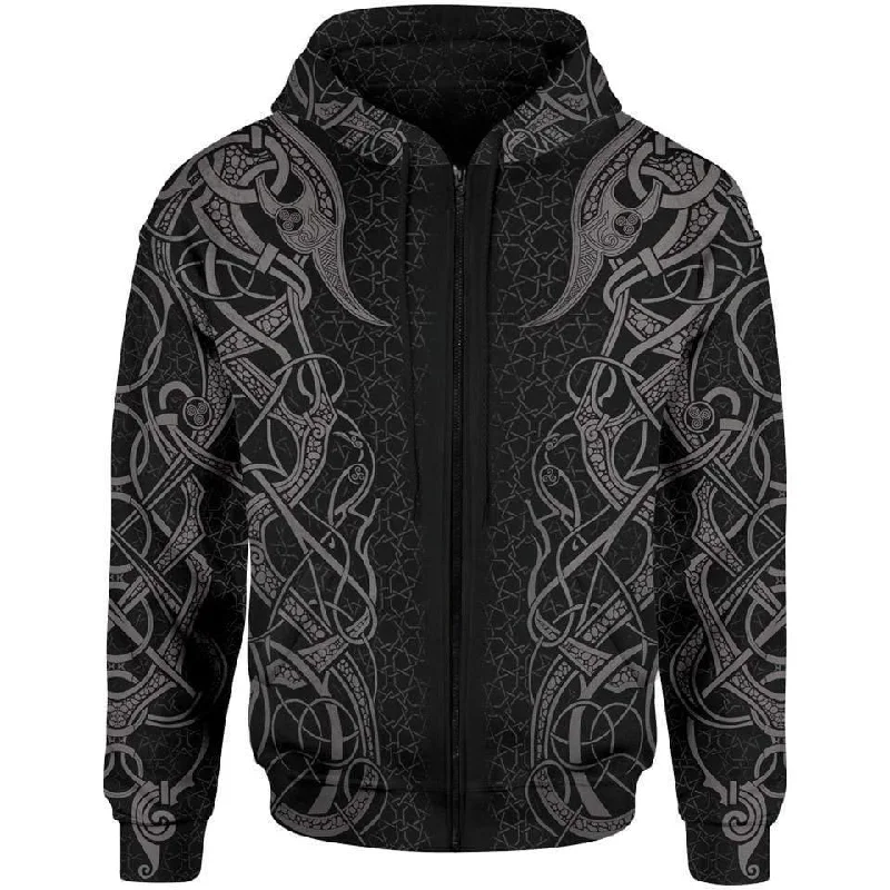 Ghost Zip Hoodie Masculine Men's Thick