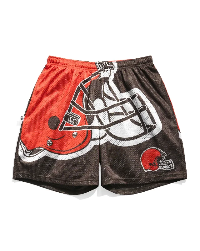 Cleveland Browns Big Logo Retro Shorts Lumberjack