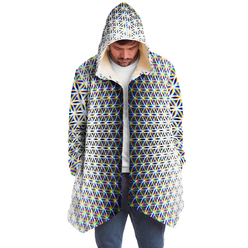 Chromatic Flower Micro Fleece Hood British Gentleman Style