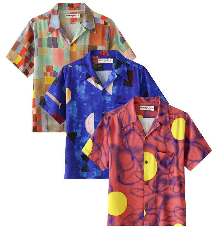 MCNAIRY & CO ASSORTED S/S BUTTON DOWN MULTI - HAWAIIAN Sporty Men's Athleisure 