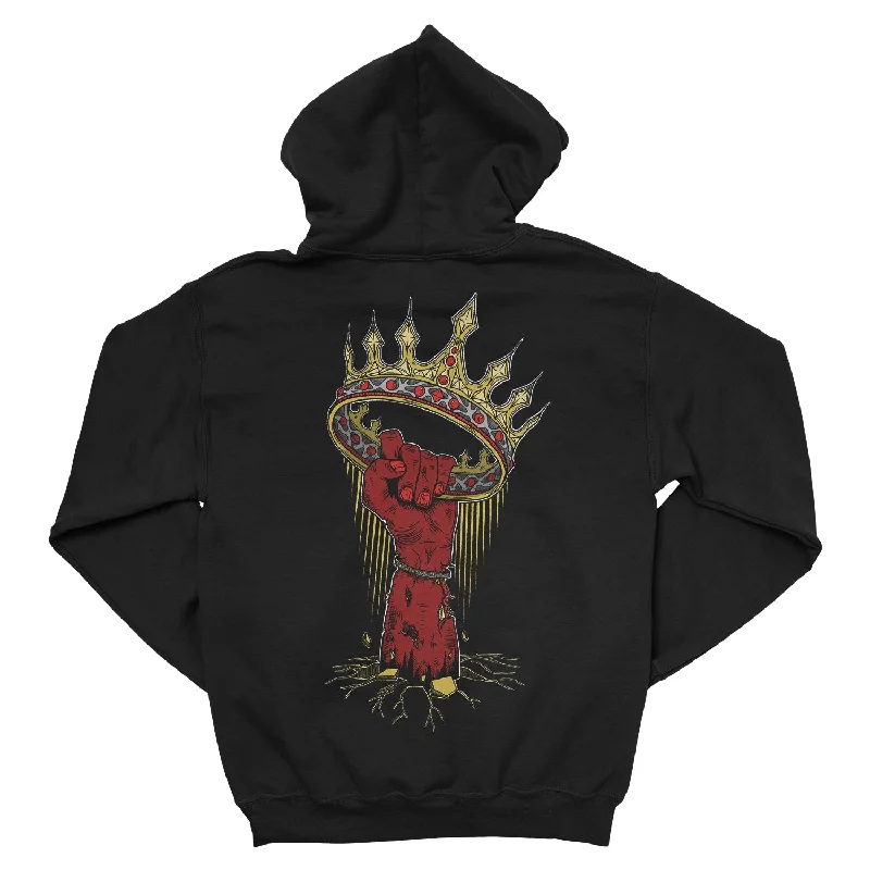 Burned In Effigy "Crown" Zip Hoodie Masculine Men's 