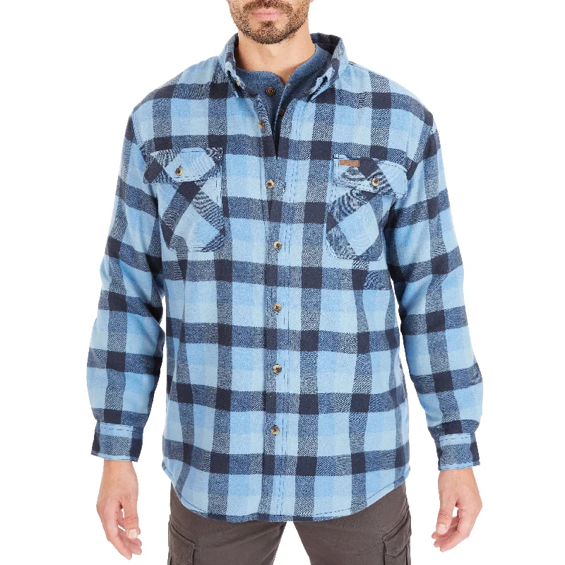 SHERPA-LINED FLANNEL SHIRT JACKET Youthful Men's Pop