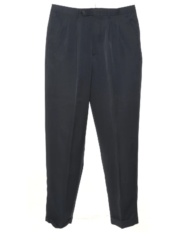 Navy Classic Trousers - W32 L30 Classic Men's Pin