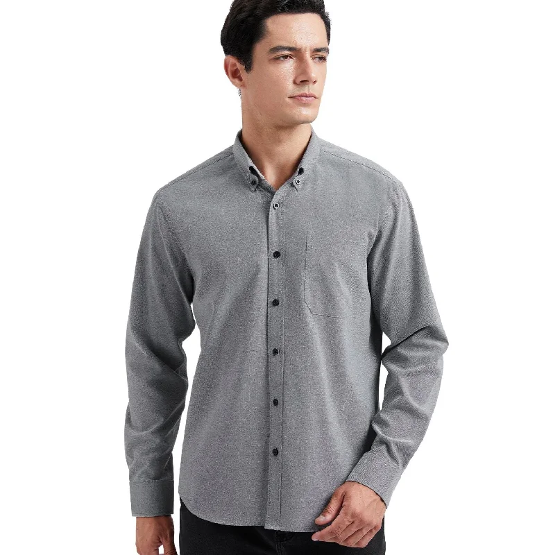 Men's Dress Shirt with Pocket - GREY British Gentleman Style