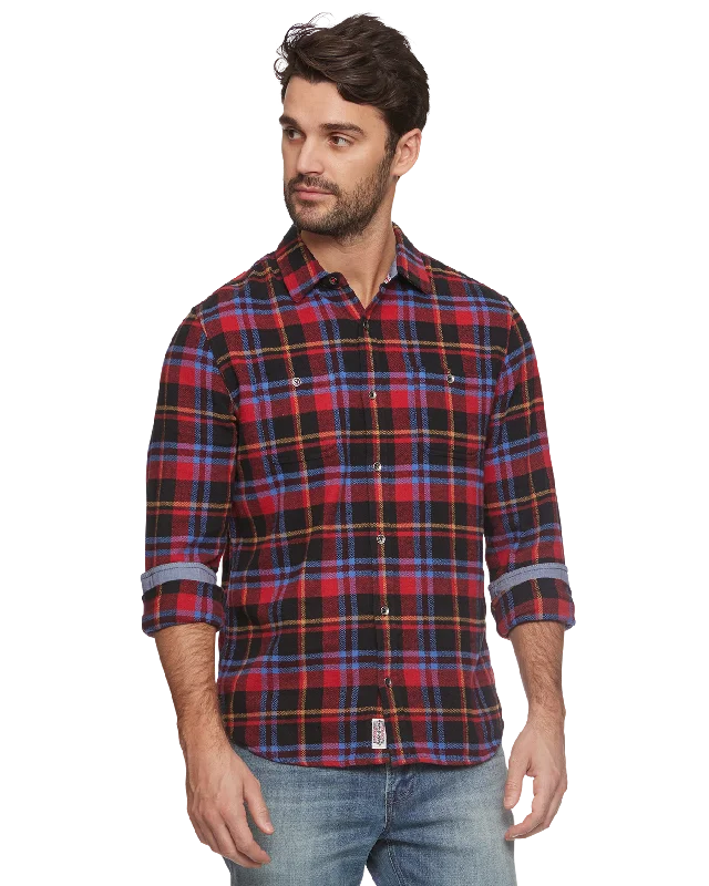 LADSON HERRINGBONE STRETCH FLANNEL SHIRT Organic