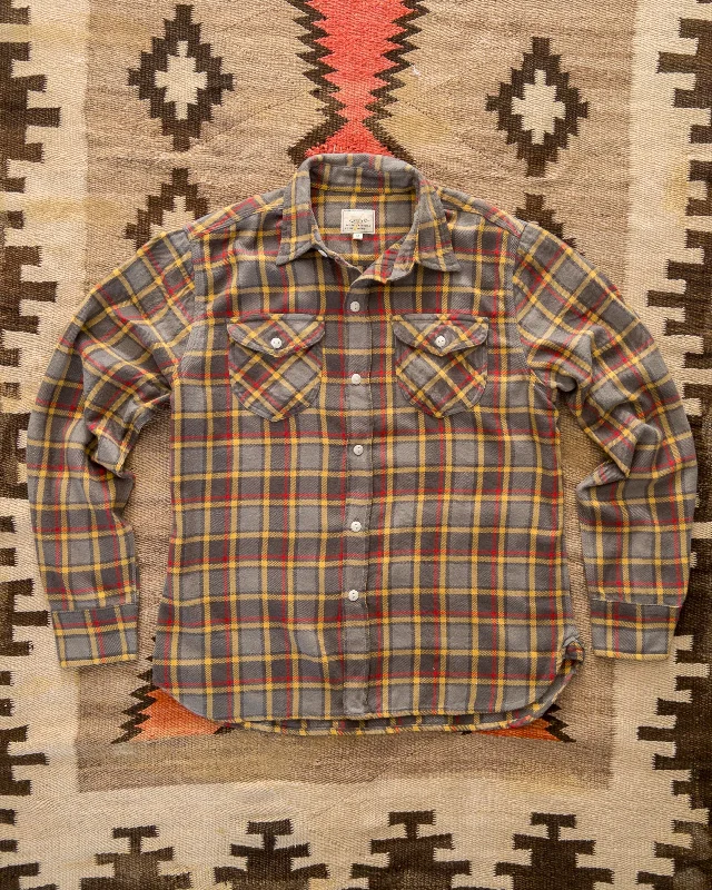 Washed Flannel Workshirt - Dusk Plaid Artistic Men's Hand