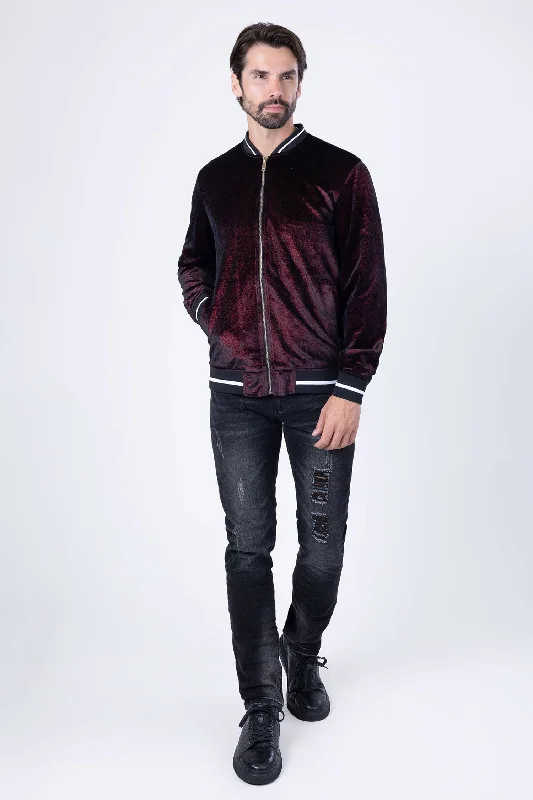 Drip Velour Bomber Jacket Masculine Men's 