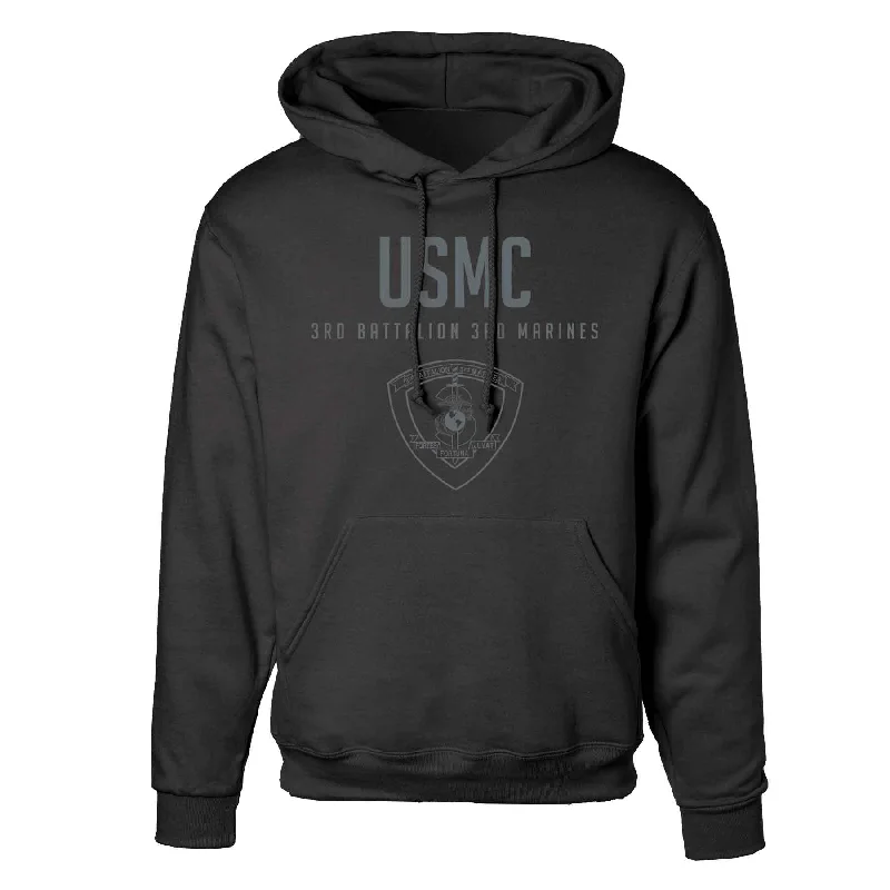 3rd Battalion 3rd Marines Tonal Hoodie Refined Men's European