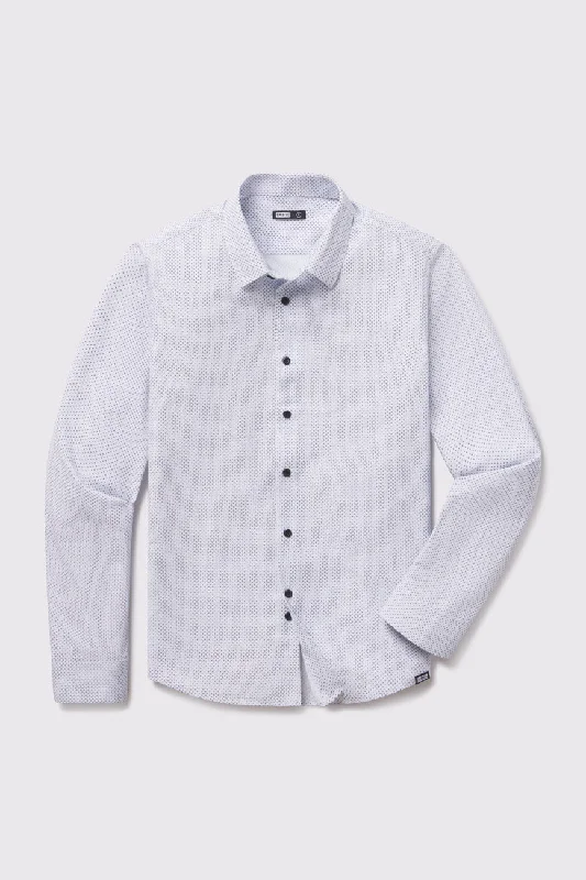 Motive Dress Shirt Dot Casual Men's Loose