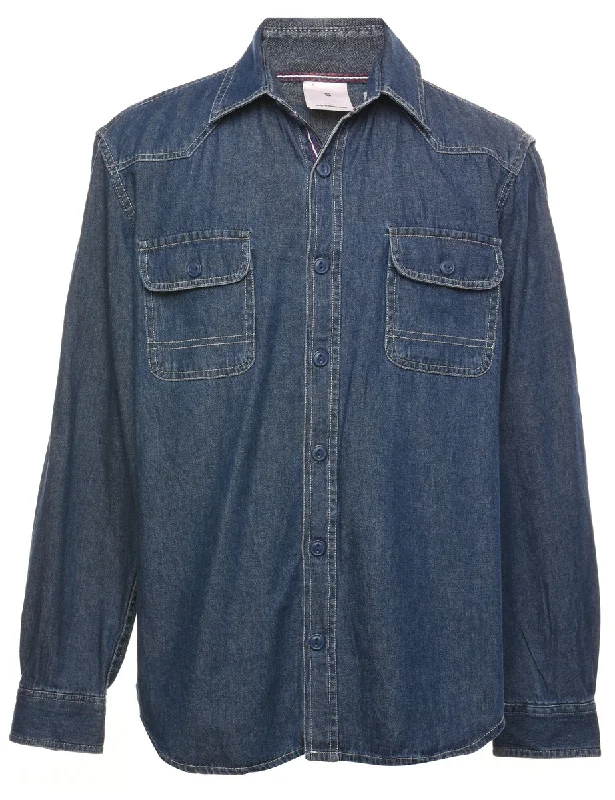 Dark Wash Denim Shirt - S Bold Men's Statement