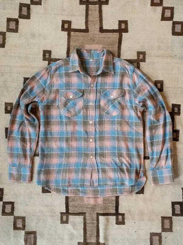 Washed Flannel Workshirt - Trout River Hearth Plaid Sporty Men's Athleisure 