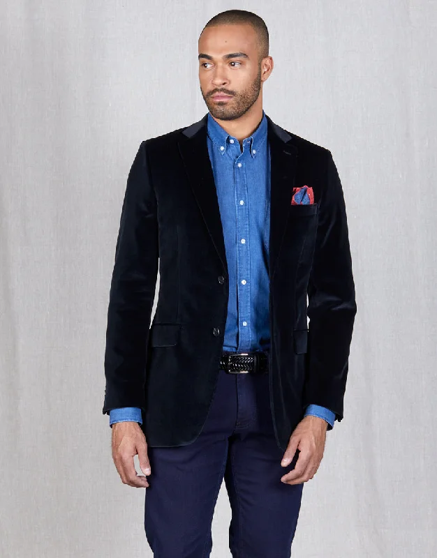 Cooper Black Velvet Blazer Organic