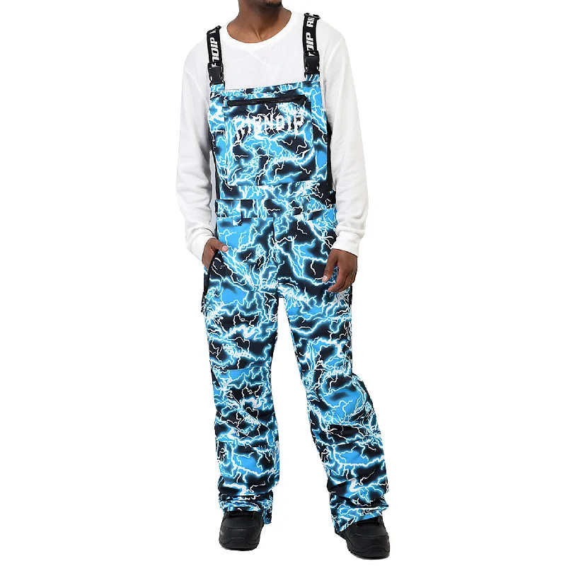 Nikola Snowboard Bib Pants (Black / Blue) Hip Men's Urban