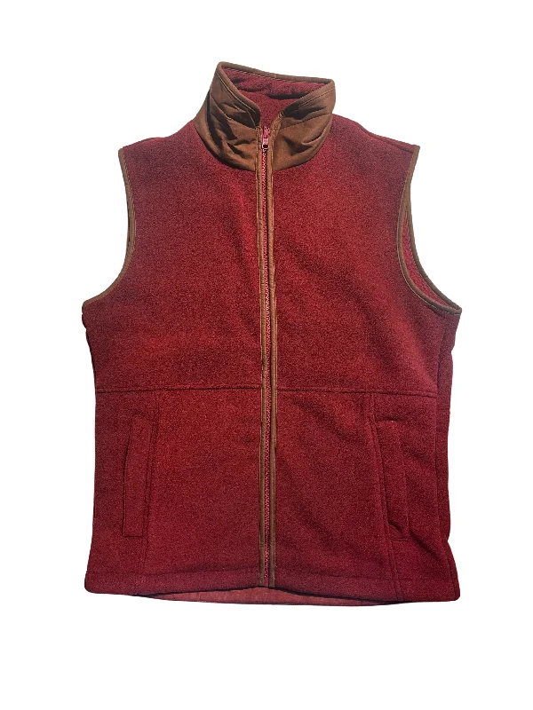 AYLSHAM RED FLEECE GILET Laid