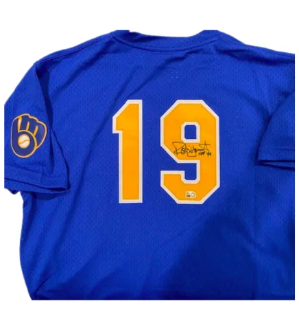 Robin Yount Autographed "HOF 99" Brewers Mitchell & Ness Batting Practice Jersey Tailored