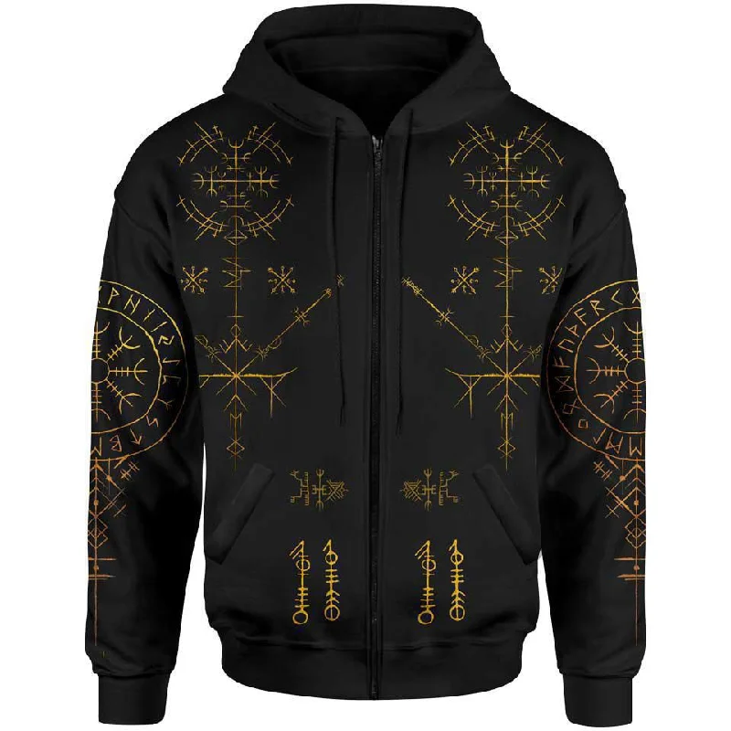 Helm of Awe Zip Hoodie Modern Men's Tech