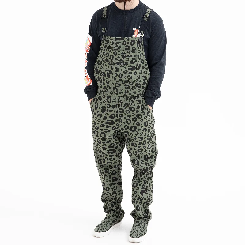 Spotted Cotton Twill Overalls (Olive) Refined Men's Velvet