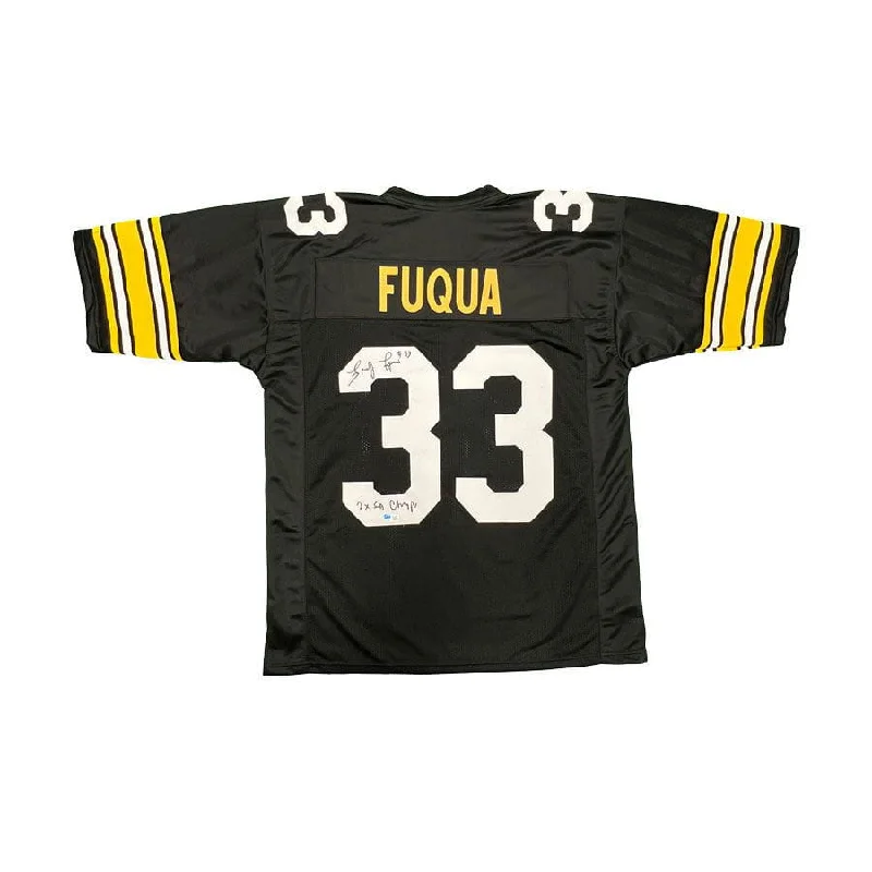 Frenchy Fuqua Signed Black Custom Jersey with "2X SB Champs" Confident Men's Power