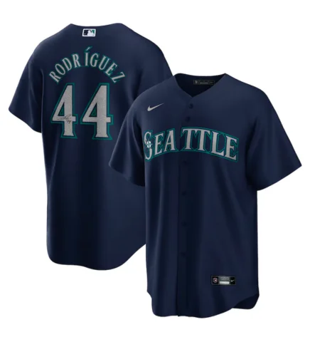 Julio Rodriguez Autographed Mariners Navy Replica Jersey Preppy Men's College