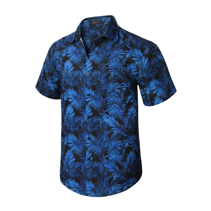 Funky Hawaiian Shirts with Pocket - NAVY BLUE Sporty Men's Athleisure 