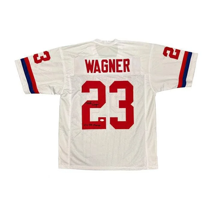 Mike Wagner Signed Custom Pro Bowl Football Jersey with 4X SB Champs Unique Men's Patch