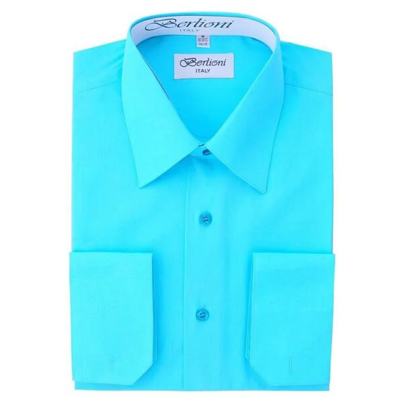 French Convertible Shirt | N°234 | Aqua Dapper Men's 1920S