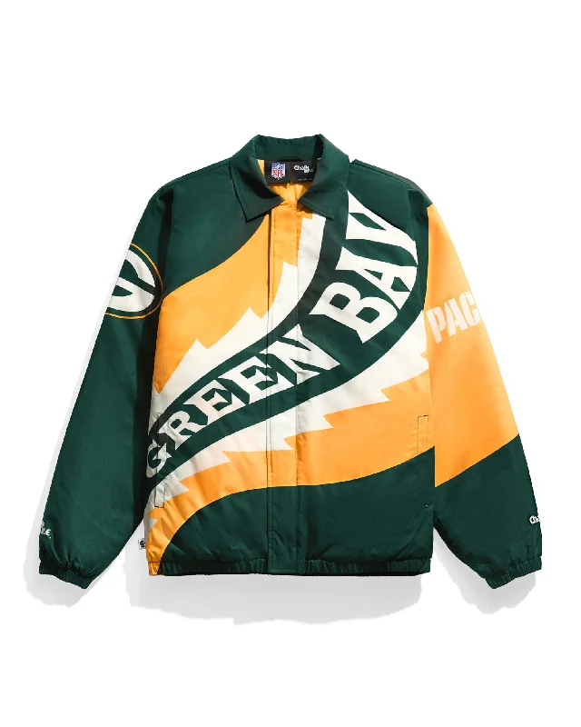 Green Bay Packers Saw Blade Quilted Puffer Jacket Modern Men's Tech