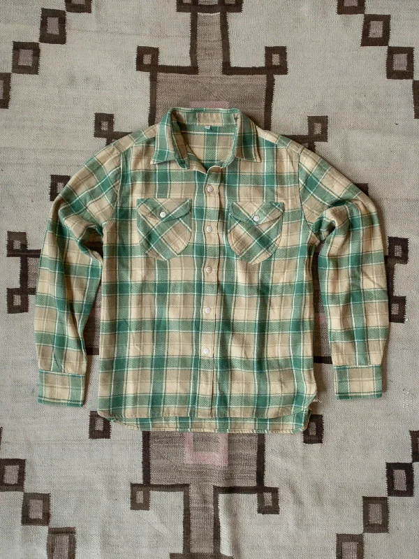 Washed Flannel Workshirt - San Luis Valley Hearth Plaid Edgy Men's Punk