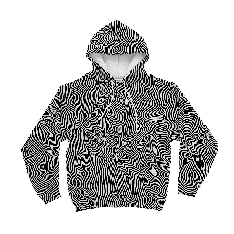 Trippy Wave All Over Print Unisex Hoodie Refined Men's European