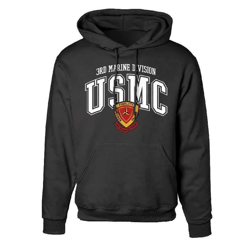 3rd Marine Division Arched Hoodie Artistic Men's Hand