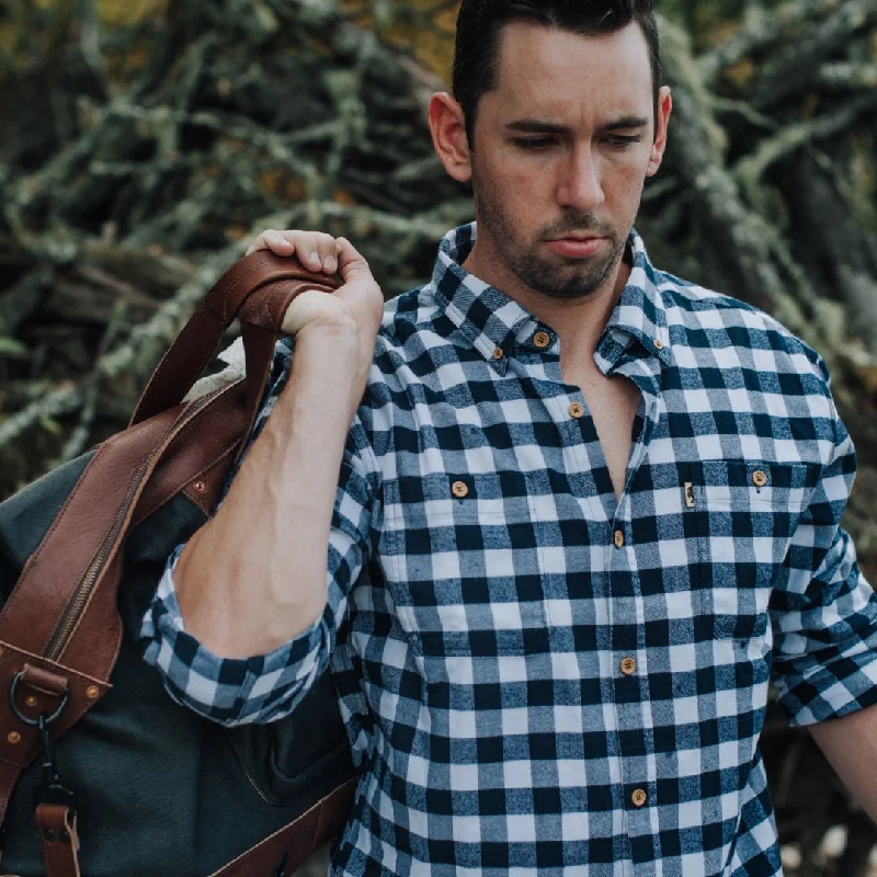 Waxhaw Buffalo Plaid Flannel Shirt | Mountain Top Cool Men's Distressed