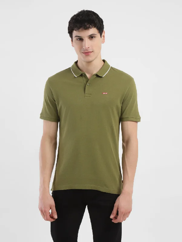 Men's Solid Polo T-shirt Sporty Men's Tennis