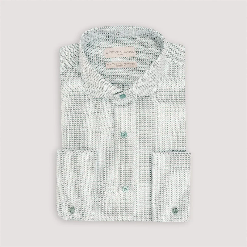 The Oliver Dress Shirt | Semi Spread Collar | Angled French Cuff | 100% Cotton Sophisticated Men's 