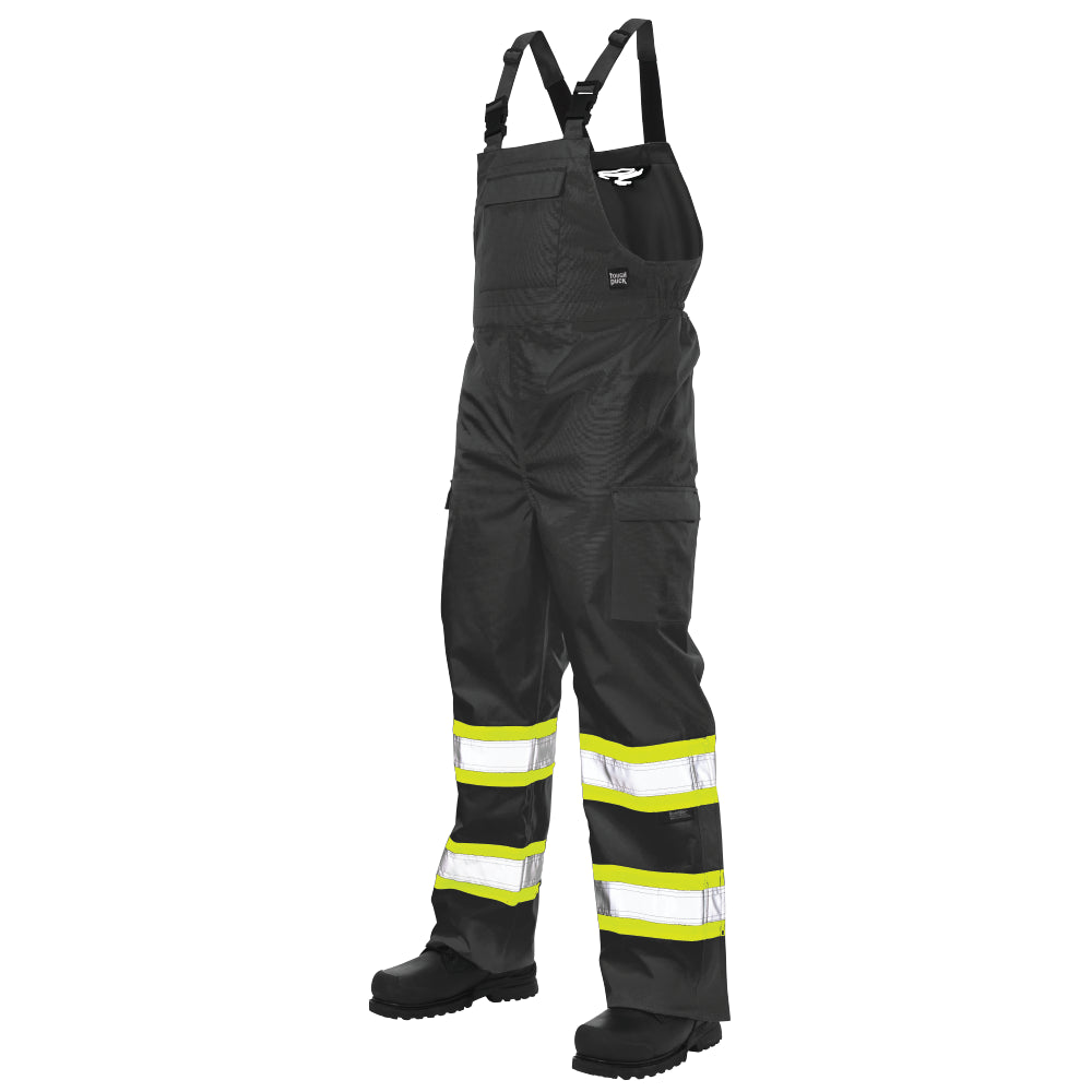 Tough Duck Ripstop Unlined Safety Rain Bib Overall with Adjustable Shoulder Straps - SB04 Refined Men's Hand