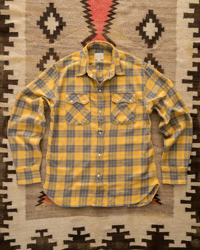 Washed Flannel Pearlsnap Shirt - Daybreak Modern Men's Geometric