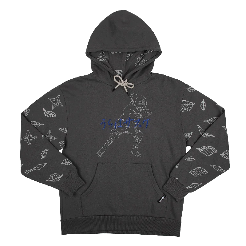 Sasuke Uchiha Grey Hoodie Trendy Men's Oversized