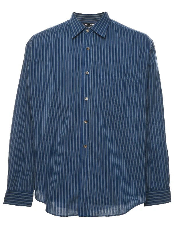 Puritan Striped Shirt - L Casual Men's Short