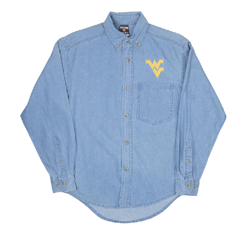 YOUTH WEST VIRGINIA MOUNTAINEERS L/S BUTTON DOWN INDIGO - SSDJKTWV Cozy Men's Sherpa