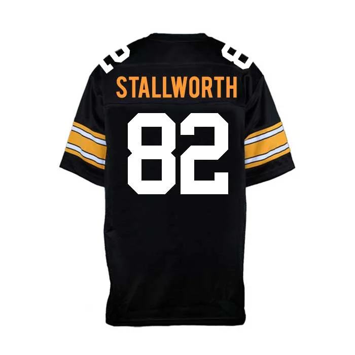 John Stallworth Signed Black Custom Football Jersey Sleek Men's Metallic