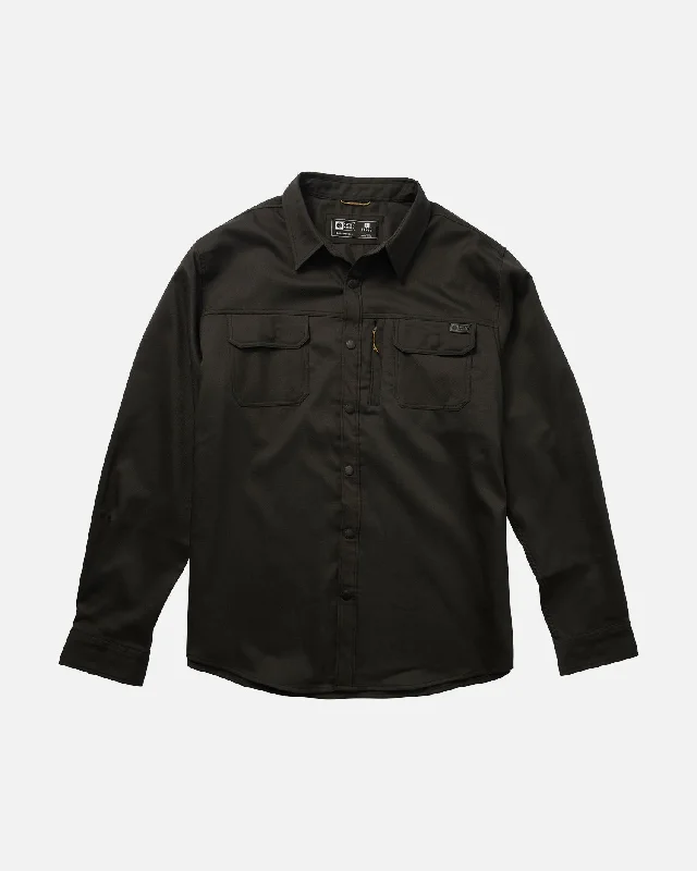 Fathom Tech Flannel - Solid Black Bold Men's Statement