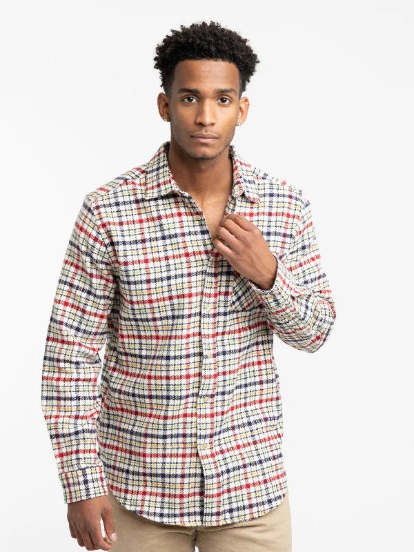 White/Red Check Ace Shirt Classic Men's Pin