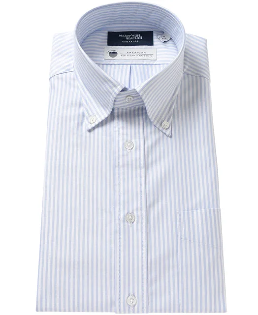 TOKYO SLIM FIT - Button Down Oxford Sea Island Cotton Vacation