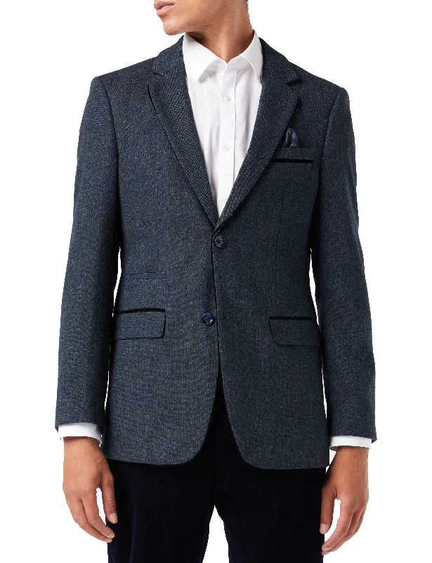 DANE - BLUE TWEED BLAZER Refined Men's European