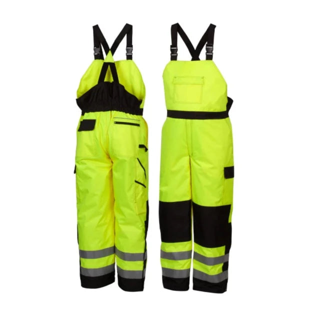 Pyramex® Weather Resistant Hi-Vis Insulated Safety Bibs - Type R ANSI Class E - RWB46 Tough Men's Tactical