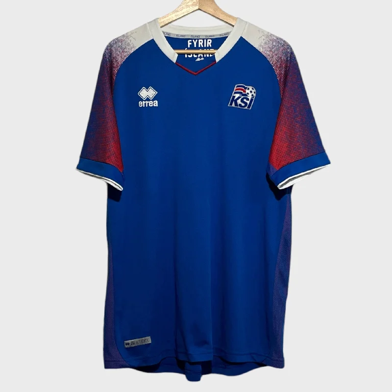 Iceland 2018/19 Home Soccer Jersey 2XL Organic